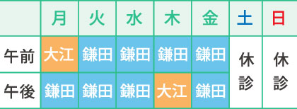 週間表